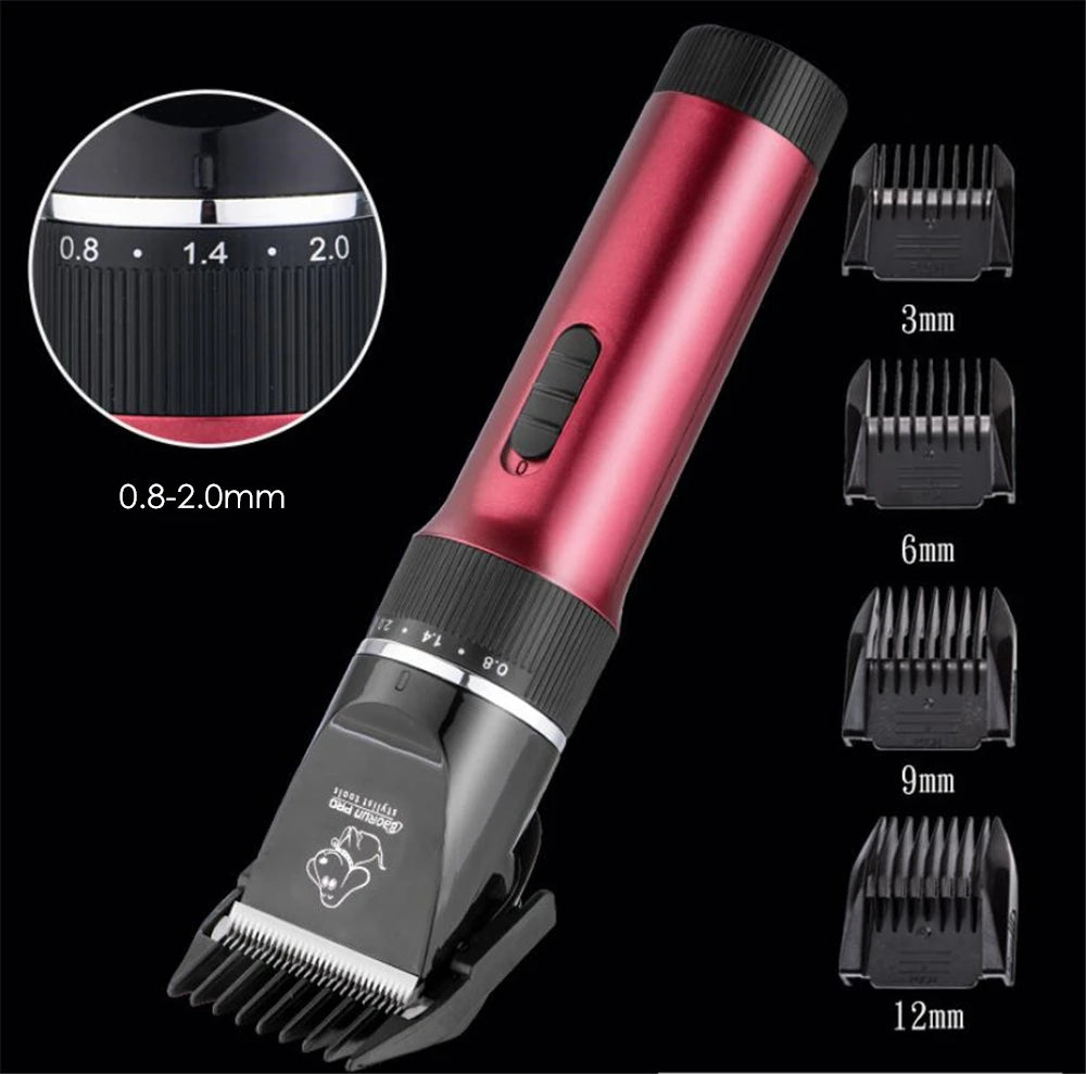 Baorun p6 profissional aparador de pêlos do cão recarregável pet gato aliciamento clipper barbeador cortadores elétricos de baixo ruído máquina de corte de cabelo