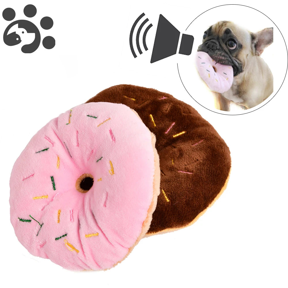 Donuts brinquedos para gatos de estimação cães squeaker brinquedos de pelúcia produtos para cães duráveis brinquedos de rangido para cães pequenos filhote de cachorro produtos para animais de estimação ty0067