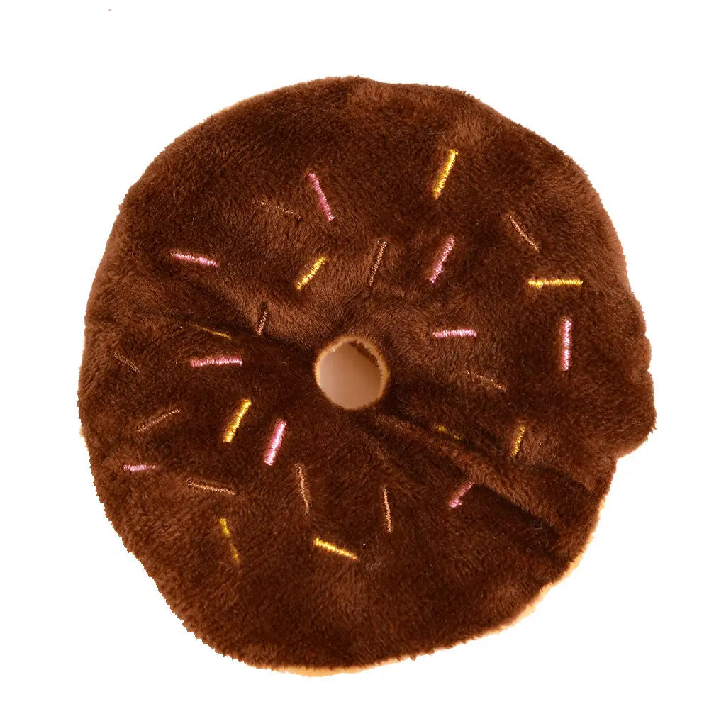 Donuts brinquedos para gatos de estimação cães squeaker brinquedos de pelúcia produtos para cães duráveis brinquedos de rangido para cães pequenos filhote de cachorro produtos para animais de estimação ty0067