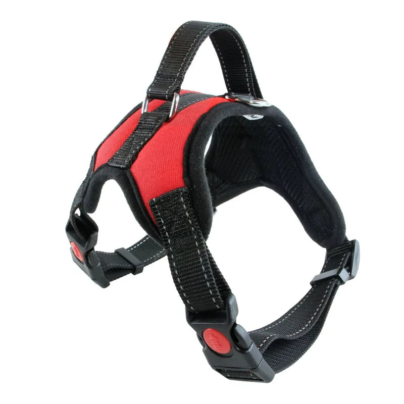Coleira de nylon resistente para animais de estimação, coleira ajustável acolchoada extra grande, médio e pequeno, colete husky, produtos para cães grandes