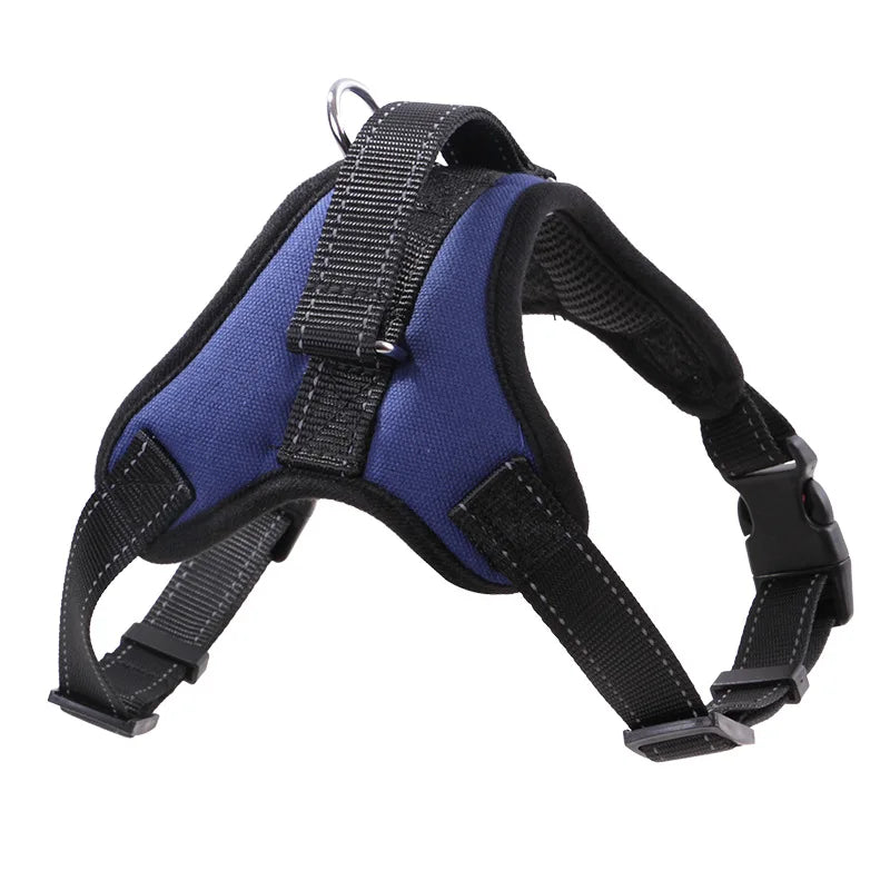 Coleira de nylon resistente para animais de estimação, coleira ajustável acolchoada extra grande, médio e pequeno, colete husky, produtos para cães grandes