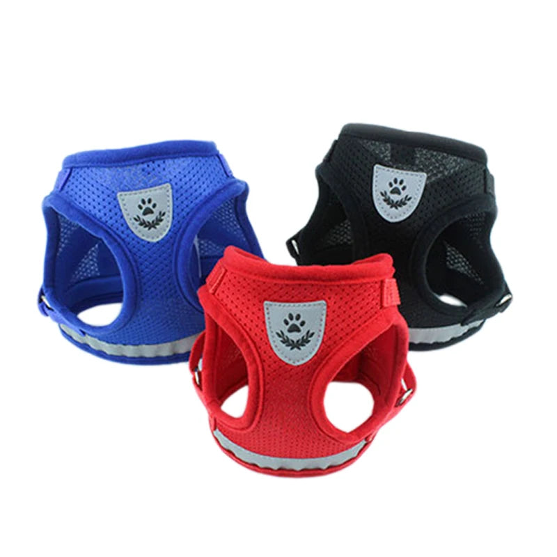 Conjunto Refletivo Cat Harness and Leash, Malha de Nylon, Gatinho, Cachorro, Colete De Cães, Leads De Arnês, Roupa De Animais Para Cães Pequenos, Yorkies, Pug