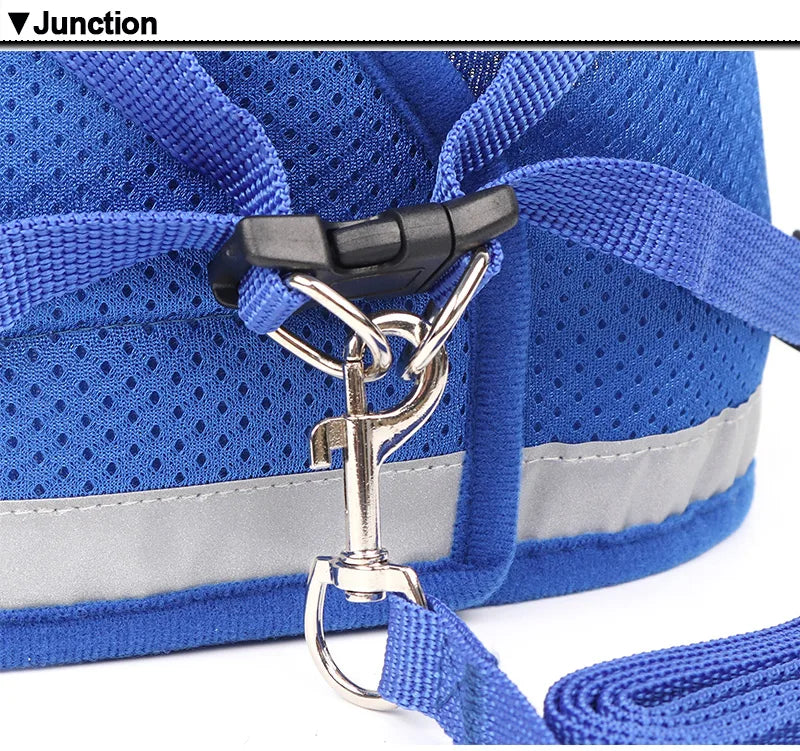 Conjunto Refletivo Cat Harness and Leash, Malha de Nylon, Gatinho, Cachorro, Colete De Cães, Leads De Arnês, Roupa De Animais Para Cães Pequenos, Yorkies, Pug