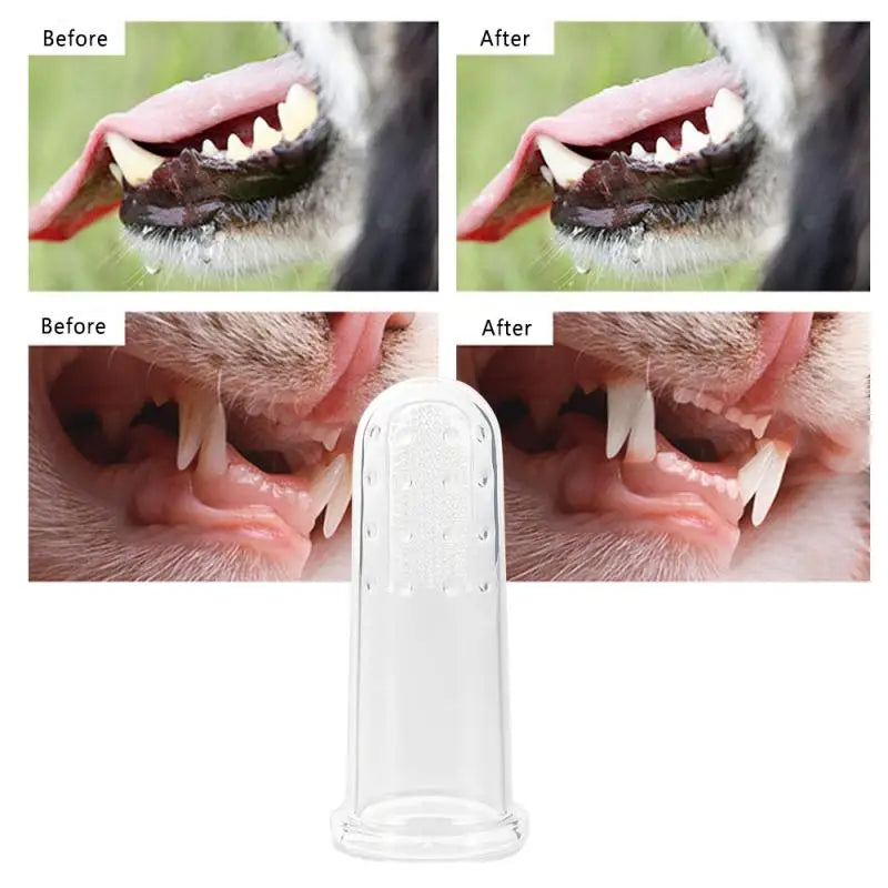 Escova de dentes de silicone para animais de estimação, escova de dentes para cães e gatos, acessórios para limpeza oral de dentes de animais de estimação, além de perros