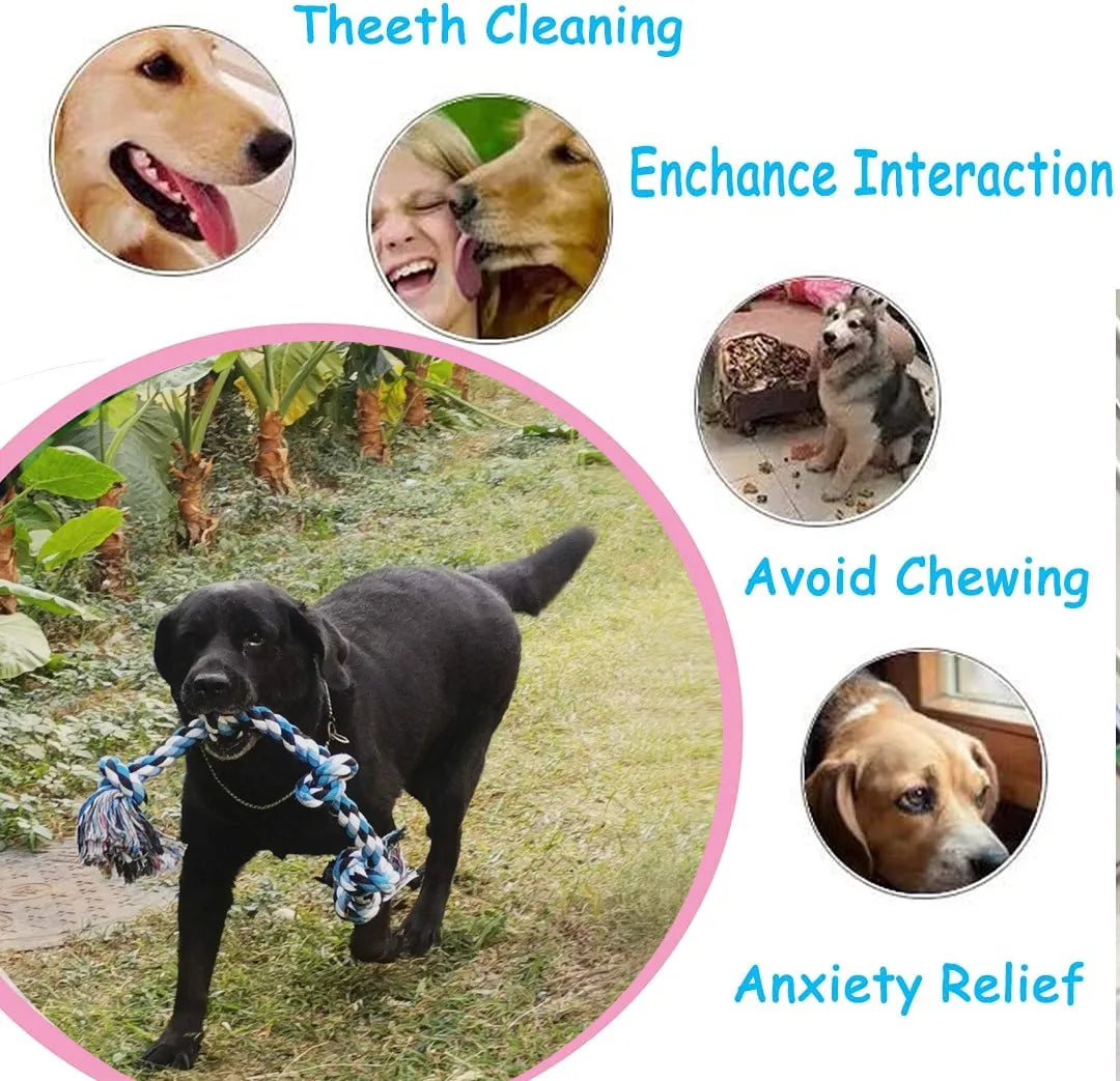 Cão mordida corda brinquedos pet moagem dente brinquedos corda de algodão material inofensivo cães brinquedos de limpeza de dentes pet cão corda brinquedos