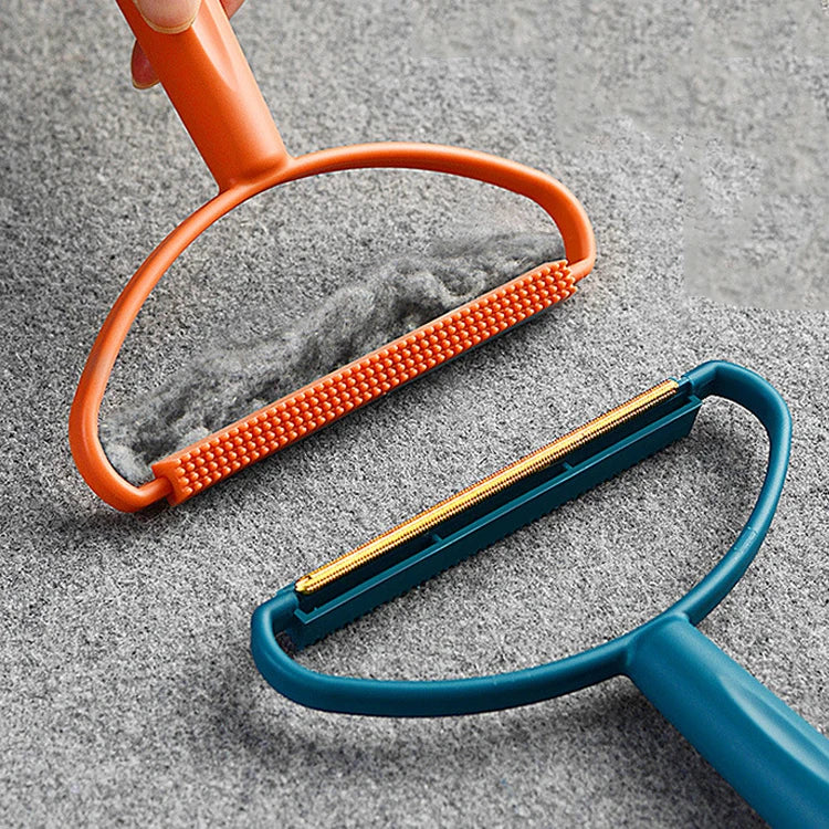 Escova removedora de pelos de animais de estimação, portátil, silicone, dupla face, escova de cabelo de animais de estimação, limpador de lã, ferramenta de escova de limpeza, produtos para animais de estimação