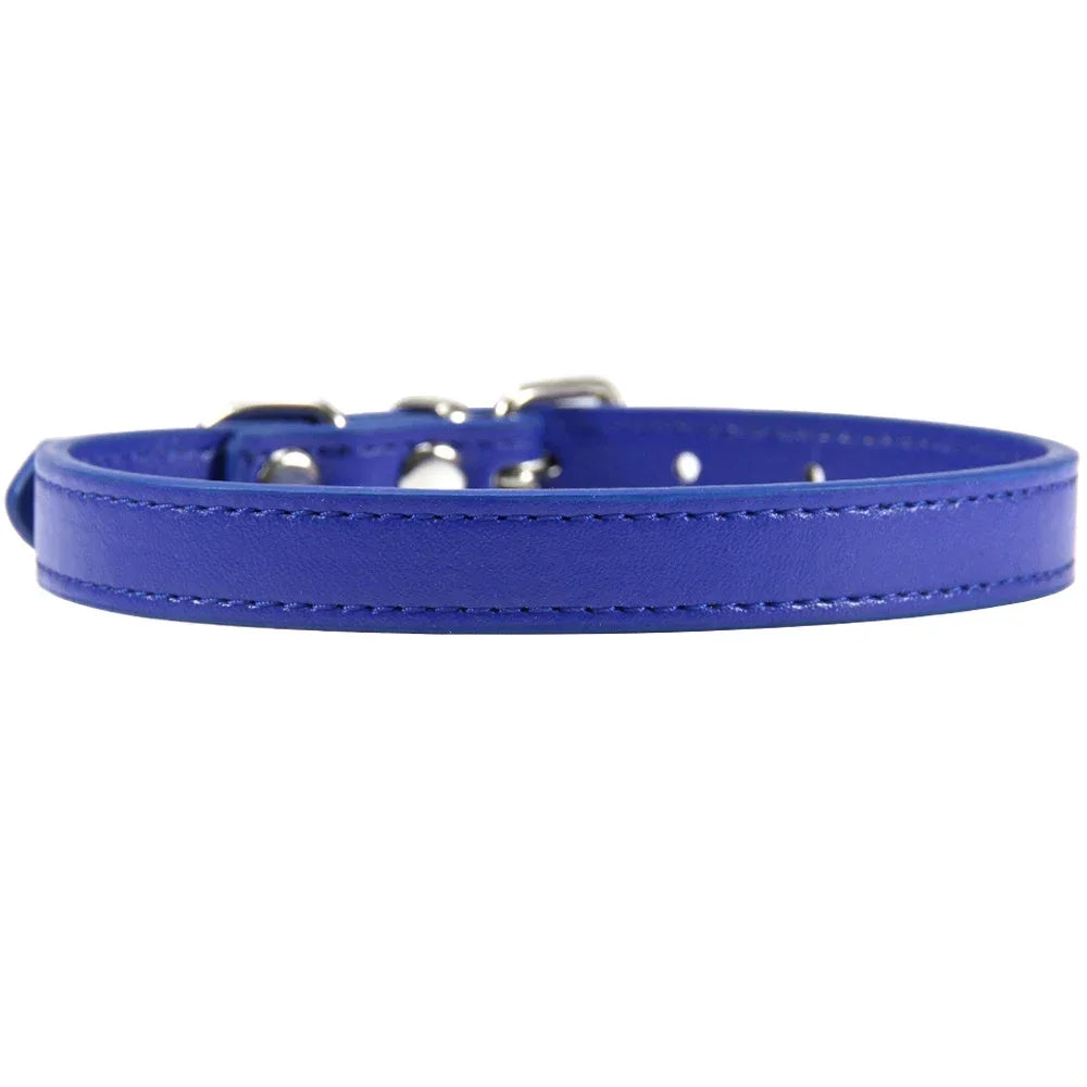 Colar de couro colorido para cachorro, gato e gatinho, colar personalizado com nome, acessórios para animais, arnês