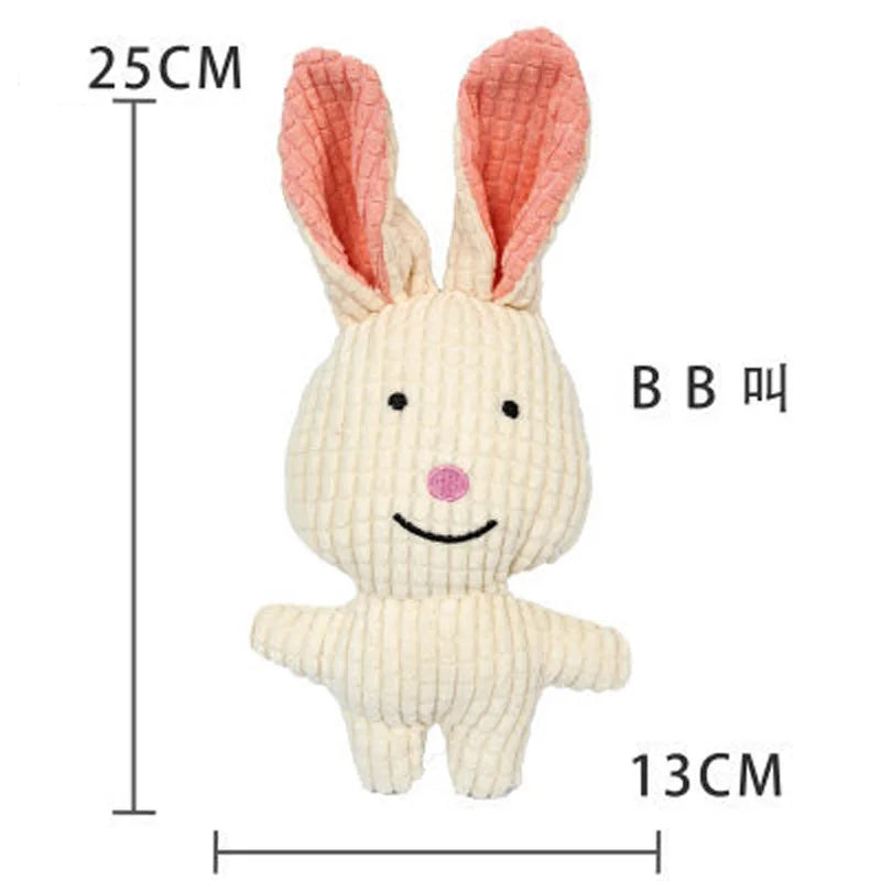 Brinquedo de pelúcia para animais de estimação pequenos e médios, brinquedos interativos engraçados, formato de vaca/marco, suprimentos de brinquedo de mastigar para cães de pelúcia