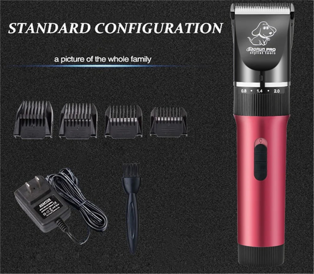 Baorun p6 profissional aparador de pêlos do cão recarregável pet gato aliciamento clipper barbeador cortadores elétricos de baixo ruído máquina de corte de cabelo