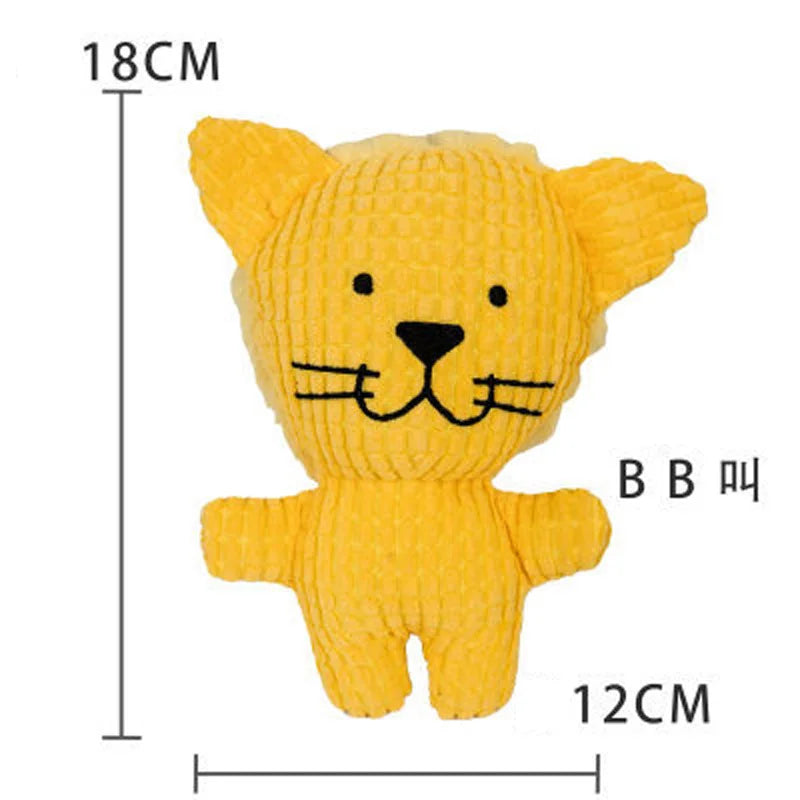 Brinquedo de pelúcia para animais de estimação pequenos e médios, brinquedos interativos engraçados, formato de vaca/marco, suprimentos de brinquedo de mastigar para cães de pelúcia