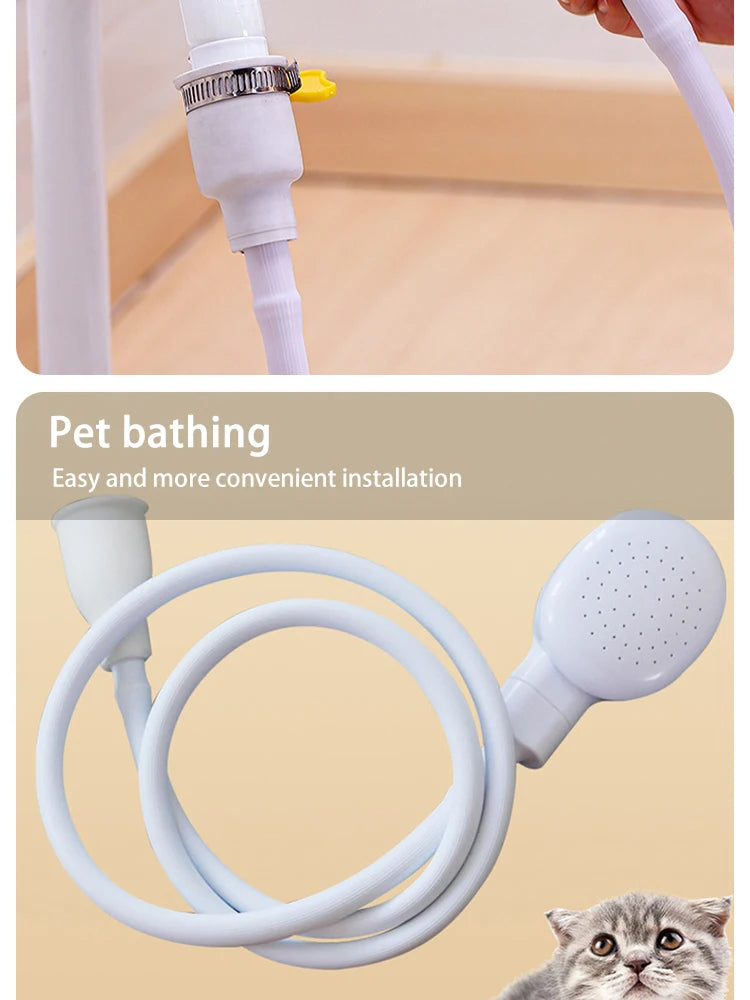 Chuveiro de banho para animais de estimação, chuveiro multifuncional para cães e gatos, fácil banho, pulverizador de jardim, limpeza de animais de estimação, ferramentas de limpeza, suprimentos