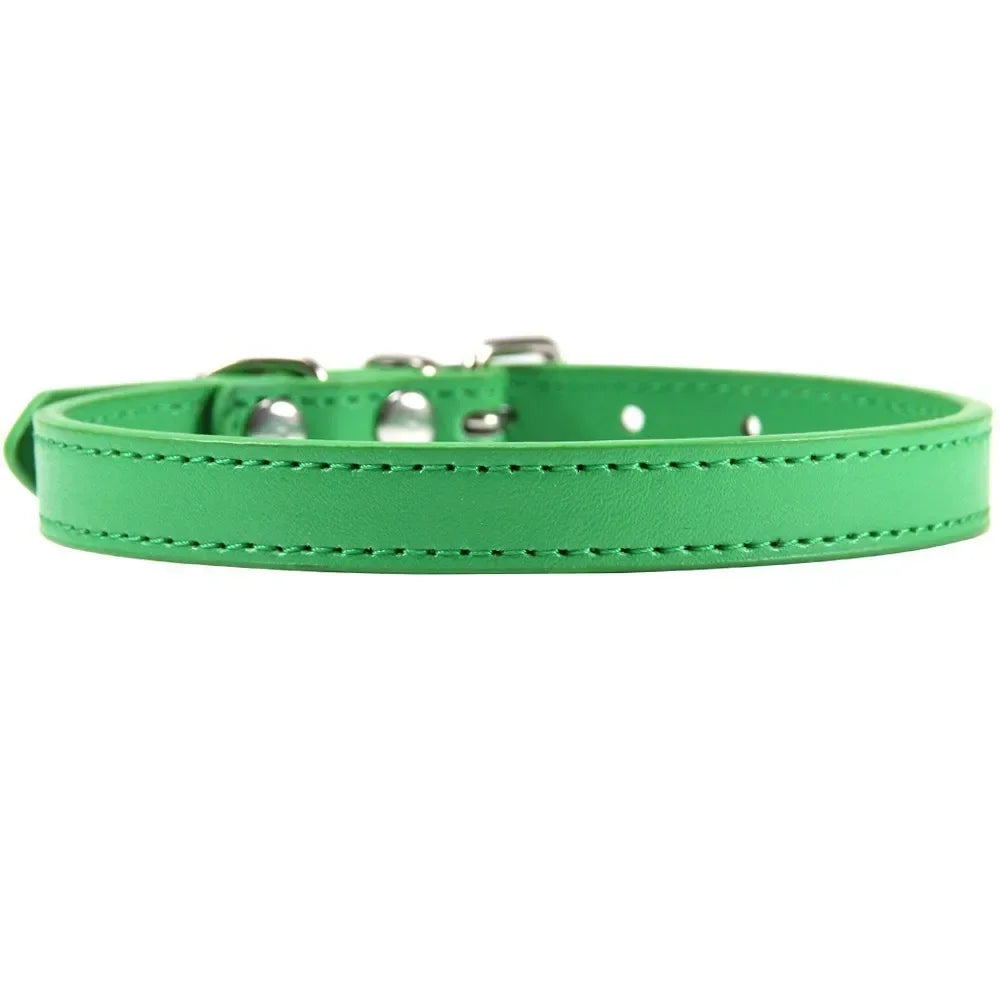 Colar de couro colorido para cachorro, gato e gatinho, colar personalizado com nome, acessórios para animais, arnês