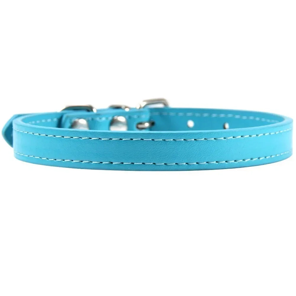 Colar de couro colorido para cachorro, gato e gatinho, colar personalizado com nome, acessórios para animais, arnês
