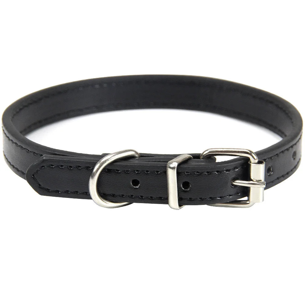 Colar de couro colorido para cachorro, gato e gatinho, colar personalizado com nome, acessórios para animais, arnês