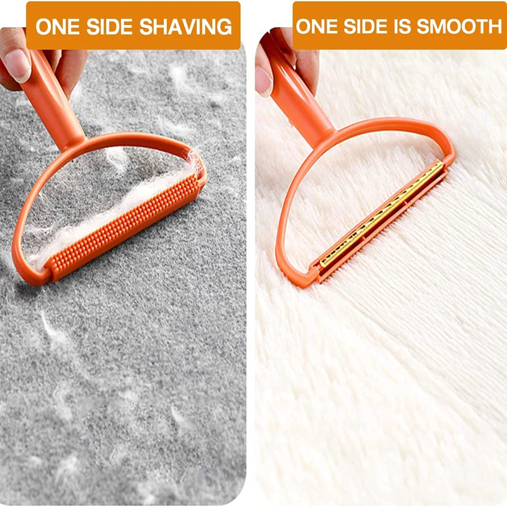 Escova removedora de pelos de animais de estimação, portátil, silicone, dupla face, escova de cabelo de animais de estimação, limpador de lã, ferramenta de escova de limpeza, produtos para animais de estimação