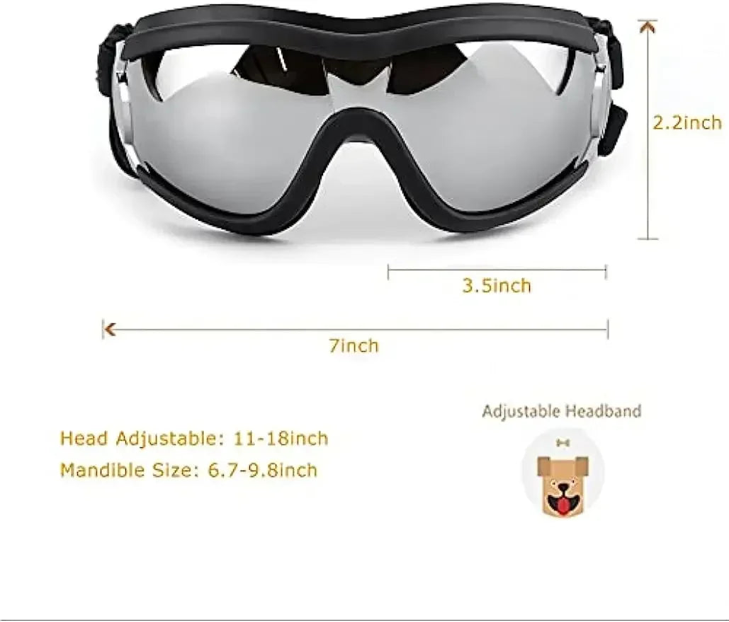 Óculos de sol para cães ajustáveis, óculos de sol anti-uv, proteção para os olhos, preto, amplamente utilizado, suprimentos para cães de estimação