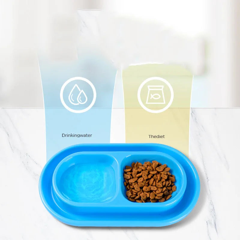 Alimentação de animais de estimação tigelas duplas plástico anti formigas comida alimentador de água para cães gatos filhote de cachorro automático alimentador de cão dispensador karate para formigas