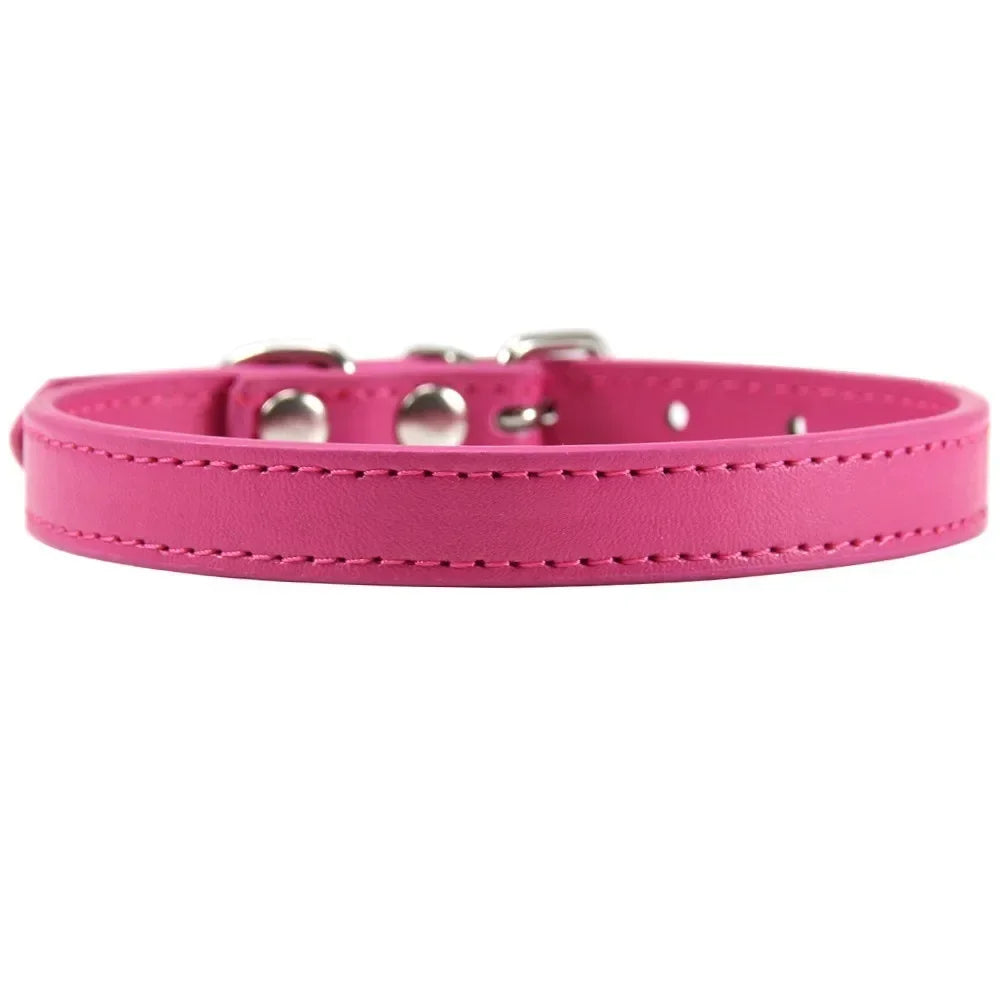 Colar de couro colorido para cachorro, gato e gatinho, colar personalizado com nome, acessórios para animais, arnês