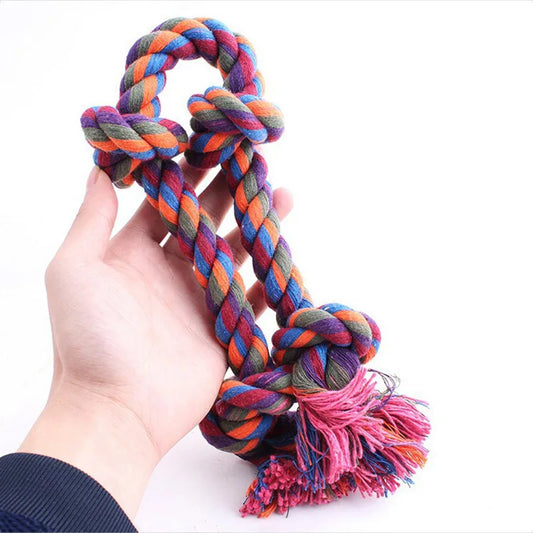 Cão mordida corda brinquedos pet moagem dente brinquedos corda de algodão material inofensivo cães brinquedos de limpeza de dentes pet cão corda brinquedos
