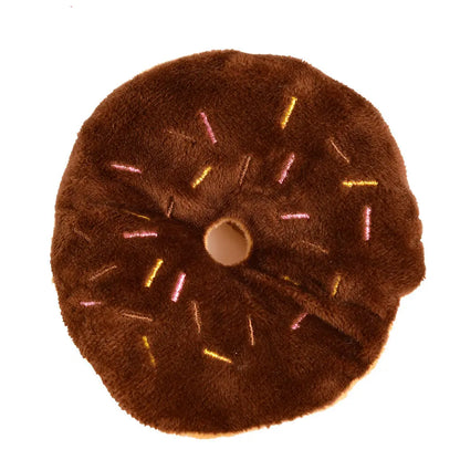 Donuts brinquedos para gatos de estimação cães squeaker brinquedos de pelúcia produtos para cães duráveis brinquedos de rangido para cães pequenos filhote de cachorro produtos para animais de estimação ty0067