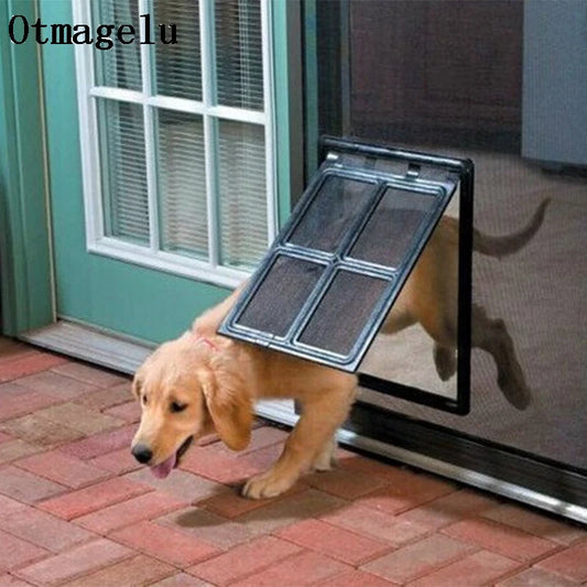 Porta de plástico bloqueável para janela de tela, Flap Gate, Pet Tunnel, Dog Fence, Cat, Kitty, Home, Segurança, Free Access
