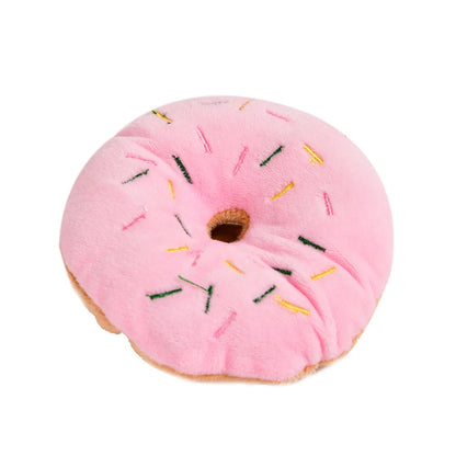 Donuts brinquedos para gatos de estimação cães squeaker brinquedos de pelúcia produtos para cães duráveis brinquedos de rangido para cães pequenos filhote de cachorro produtos para animais de estimação ty0067