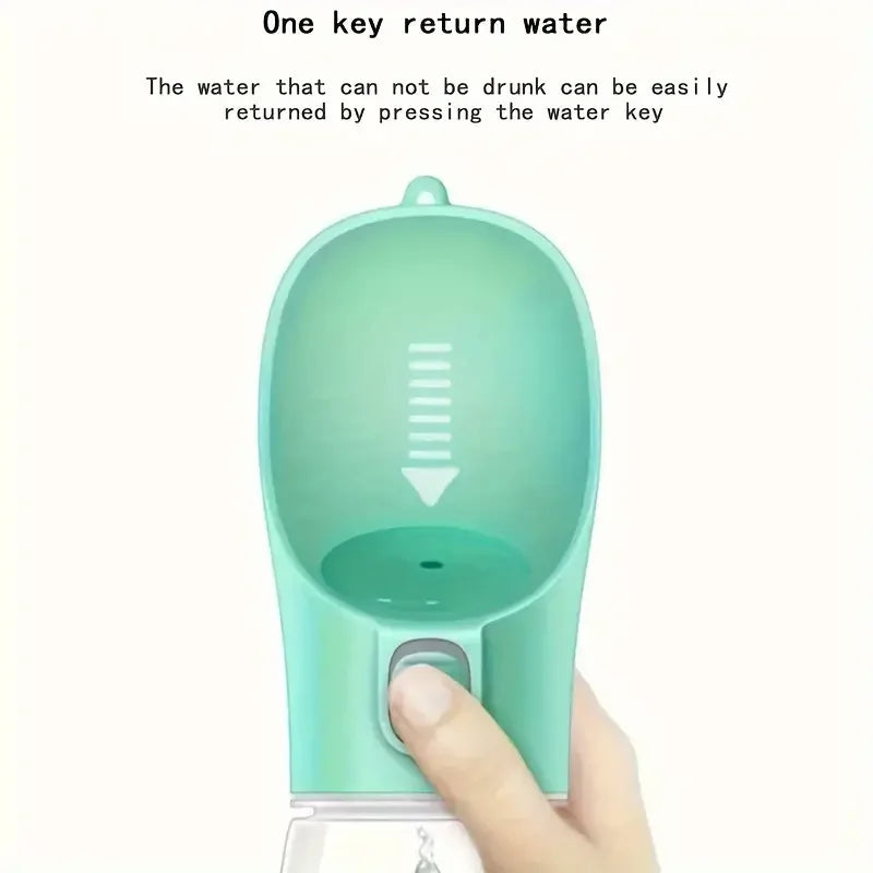 Garrafa de água portátil para viagem de animais de estimação, tigela para cães pequenos e grandes, durável, caminhada ao ar livre, filhote de cachorro, gato, produtos para beber, 300ml