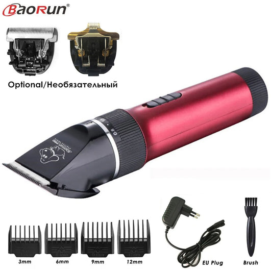 Baorun p6 profissional aparador de pêlos do cão recarregável pet gato aliciamento clipper barbeador cortadores elétricos de baixo ruído máquina de corte de cabelo