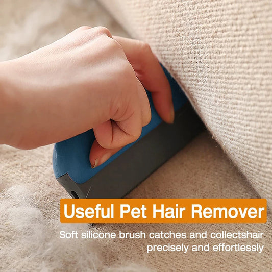 Escova removedora de pelos de animais de estimação, portátil, silicone, dupla face, escova de cabelo de animais de estimação, limpador de lã, ferramenta de escova de limpeza, produtos para animais de estimação