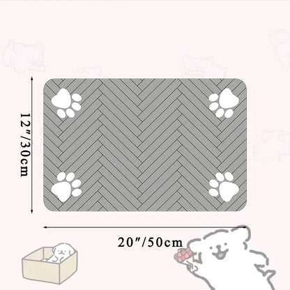 Tapete de alimentação para animais de estimação - Placemat absorvente para animais de estimação para tigela de comida e água, com suporte de borracha à prova d'água, tapete de água de secagem rápida para cães e ga