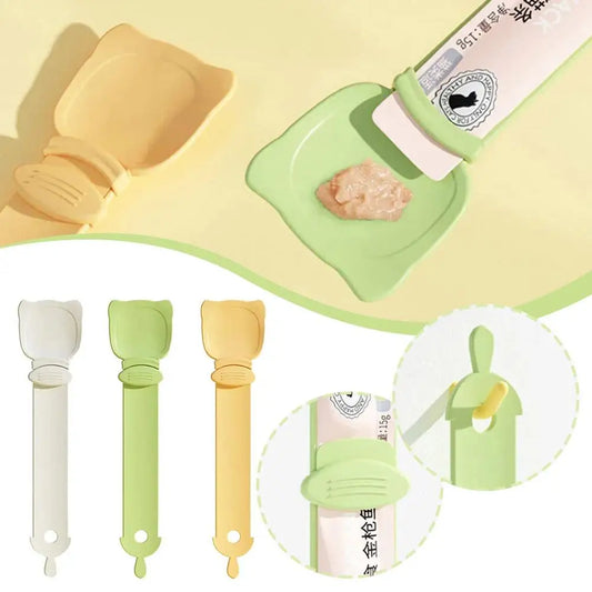 Colher de alimentação para animais de estimação colher de comida gato tira espremedor alimentador dispensador dentro de filhote de cachorro gatinho lanche colher de comida líquida gatinho suprimentos para animais de esti