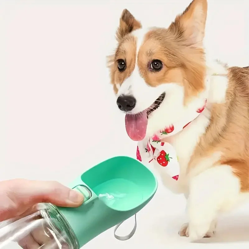 Garrafa de água portátil para viagem de animais de estimação, tigela para cães pequenos e grandes, durável, caminhada ao ar livre, filhote de cachorro, gato, produtos para beber, 300ml