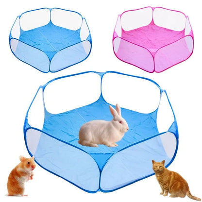 Pet Cercadinho Portátil moda Aberto Indoor / Outdoor Pequeno Animal Gaiola Jogo Playground Cerca para Hamster Chinchilas Guiné-Porcos F