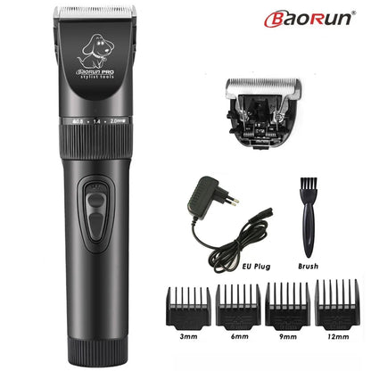 Baorun p6 profissional aparador de pêlos do cão recarregável pet gato aliciamento clipper barbeador cortadores elétricos de baixo ruído máquina de corte de cabelo