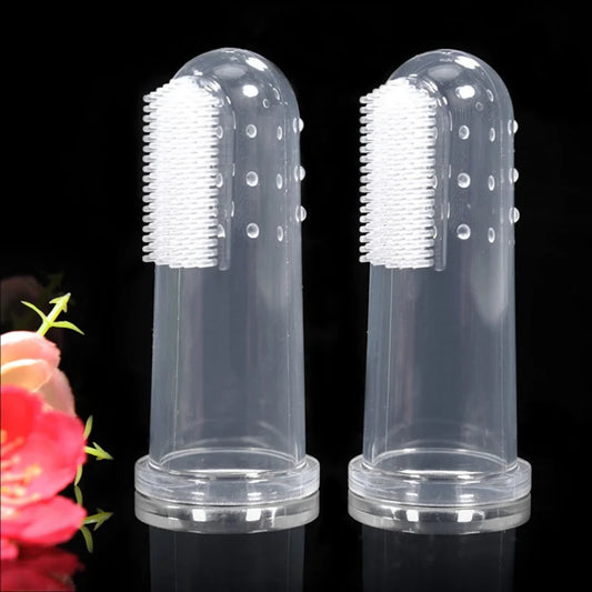 Escova de dentes de silicone para animais de estimação, escova de dentes para cães e gatos, acessórios para limpeza oral de dentes de animais de estimação, além de perros