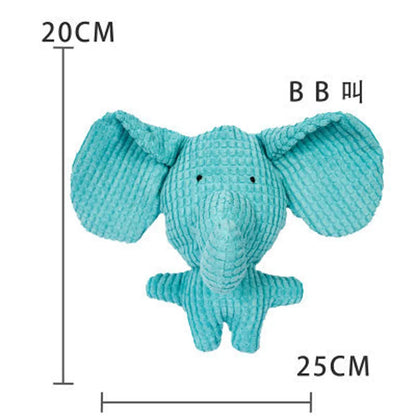 Brinquedo de pelúcia para animais de estimação pequenos e médios, brinquedos interativos engraçados, formato de vaca/marco, suprimentos de brinquedo de mastigar para cães de pelúcia