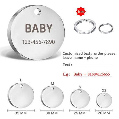 Colar de couro colorido para cachorro, gato e gatinho, colar personalizado com nome, acessórios para animais, arnês