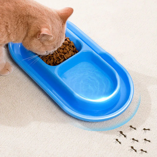 Alimentação de animais de estimação tigelas duplas plástico anti formigas comida alimentador de água para cães gatos filhote de cachorro automático alimentador de cão dispensador karate para formigas