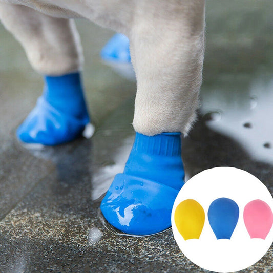 Sapatos para cães de estimação, balão à prova d'água, botas de chuva de borracha, meias para gatos, filhote de cachorro, chihuahua, sapatos para cães grandes, botas para animais de estimação