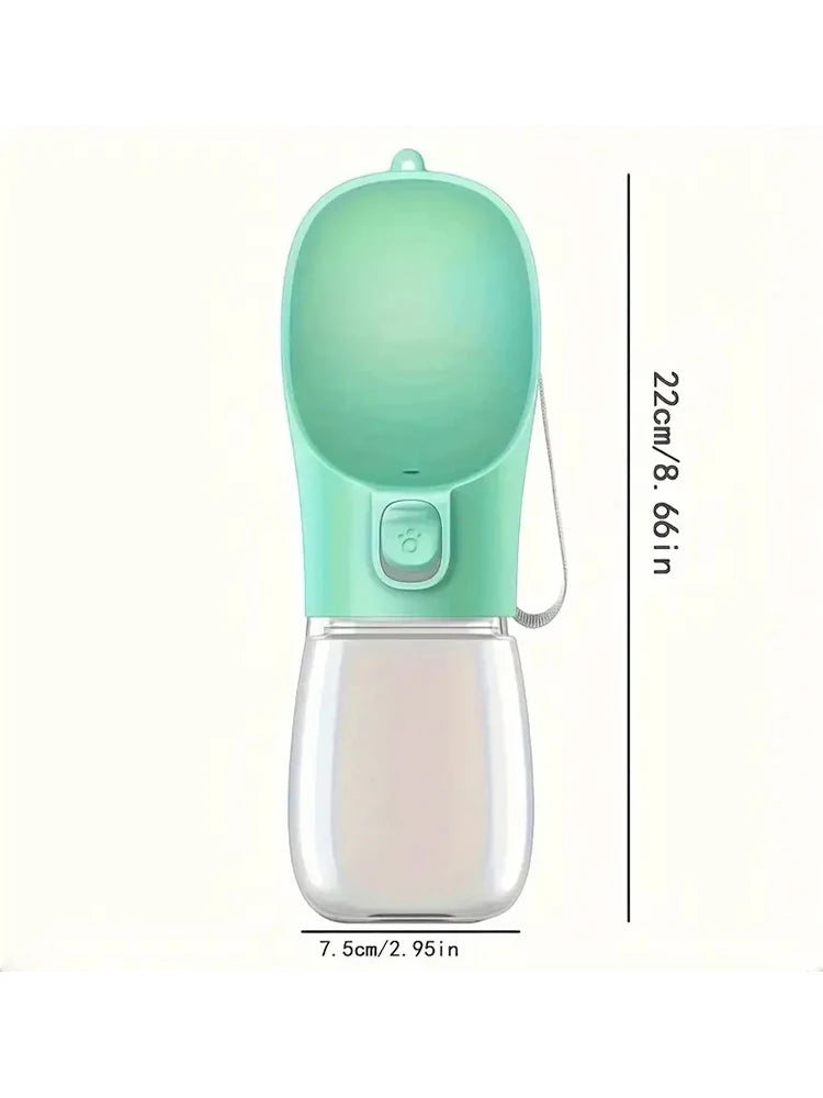 Garrafa de água portátil para viagem de animais de estimação, tigela para cães pequenos e grandes, durável, caminhada ao ar livre, filhote de cachorro, gato, produtos para beber, 300ml