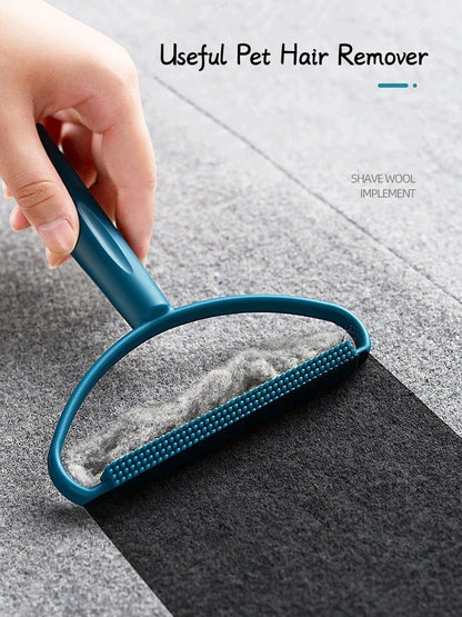 Escova removedora de pelos de animais de estimação, portátil, silicone, dupla face, escova de cabelo de animais de estimação, limpador de lã, ferramenta de escova de limpeza, produtos para animais de estimação