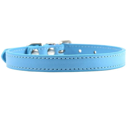 Colar de couro colorido para cachorro, gato e gatinho, colar personalizado com nome, acessórios para animais, arnês