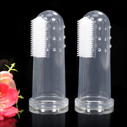 Escova de dentes de silicone para animais de estimação, escova de dentes para cães e gatos, acessórios para limpeza oral de dentes de animais de estimação, além de perros