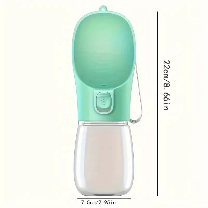 Garrafa de água portátil para viagem de animais de estimação, tigela para cães pequenos e grandes, durável, caminhada ao ar livre, filhote de cachorro, gato, produtos para beber, 300ml