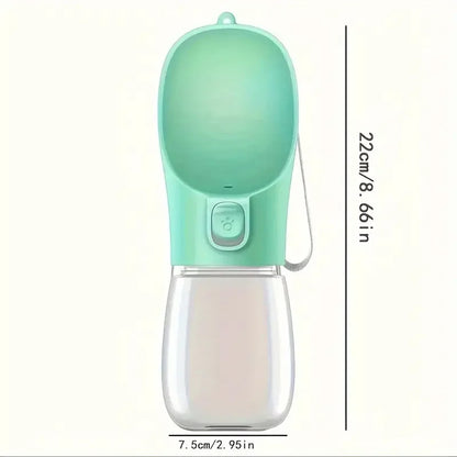 Garrafa de água portátil para viagem de animais de estimação, tigela para cães pequenos e grandes, durável, caminhada ao ar livre, filhote de cachorro, gato, produtos para beber, 300ml