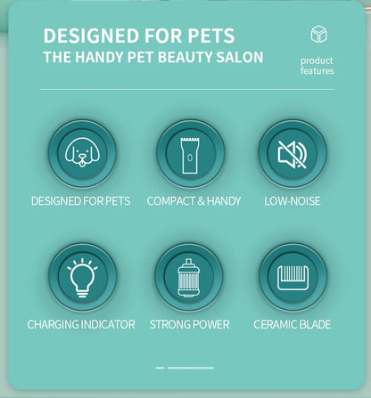 Hospital de aliciamento de animais de estimação para cães e gatos, tesoura elétrica de baixo ruído, elétrica à prova d'água, barbear profissional sem fio