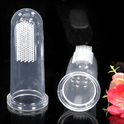 Escova de dentes de silicone para animais de estimação, escova de dentes para cães e gatos, acessórios para limpeza oral de dentes de animais de estimação, além de perros