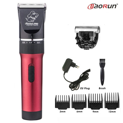 Baorun p6 profissional aparador de pêlos do cão recarregável pet gato aliciamento clipper barbeador cortadores elétricos de baixo ruído máquina de corte de cabelo