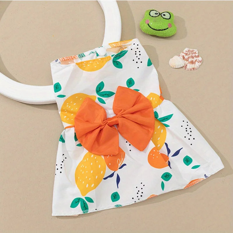 Vestido para animais de estimação, roupa floral macia e sem mangas para cães e gatos, perfeito para uso diário e ocasiões especiais, saias para cães