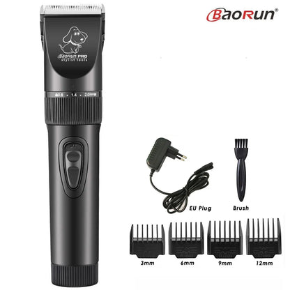 Baorun p6 profissional aparador de pêlos do cão recarregável pet gato aliciamento clipper barbeador cortadores elétricos de baixo ruído máquina de corte de cabelo
